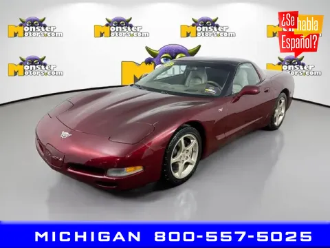 Red 2003 Chevrolet Corvette for sale in Michigan Center, MI
