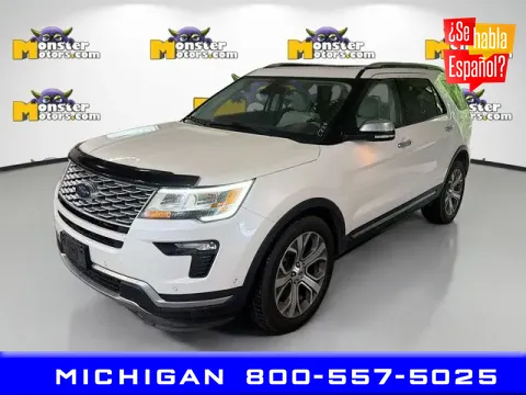 White 2019 Ford Explorer Platinum for sale in Michigan Center, MI