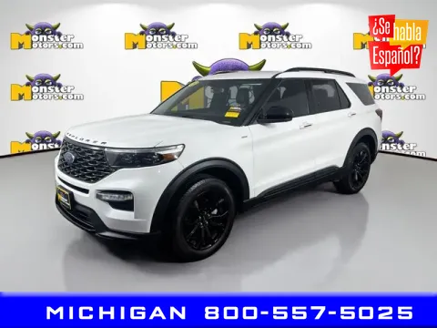 White 2023 Ford Explorer ST-Line for sale in Michigan Center, MI