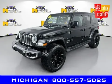 Black 2023 Jeep Wrangler Sahara for sale in Michigan Center, MI