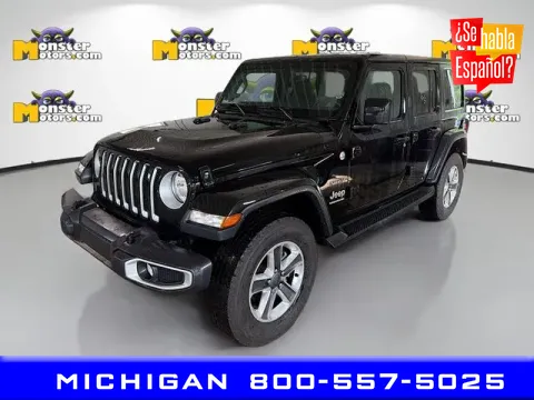 Black 2023 Jeep Wrangler Sahara for sale in Michigan Center, MI
