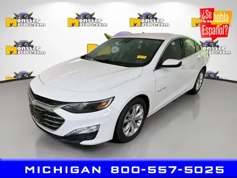 White 2021 Chevrolet Malibu LT for sale in Michigan Center, MI