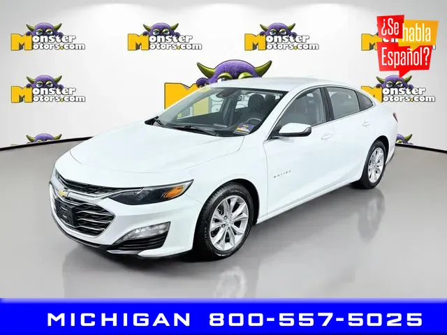 White 2021 Chevrolet Malibu LT for sale in Michigan Center, MI