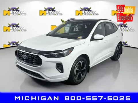 White 2023 Ford Escape Hybrid ST-Line Elite for sale in Michigan Center, MI