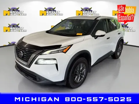 White 2021 Nissan Rogue S for sale in Michigan Center, MI