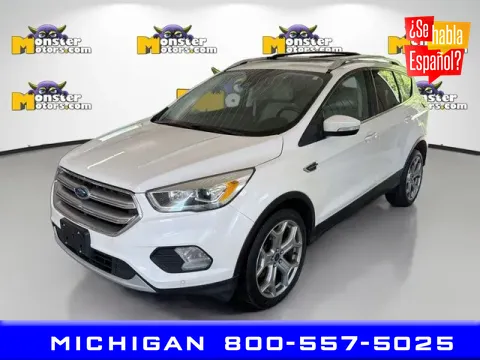 White 2017 Ford Escape Titanium for sale in Michigan Center, MI