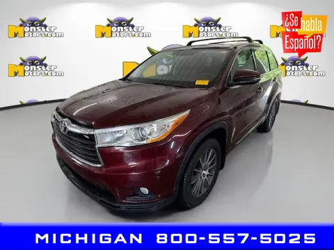 Red 2016 Toyota Highlander XLE V6 for sale in Michigan Center, MI
