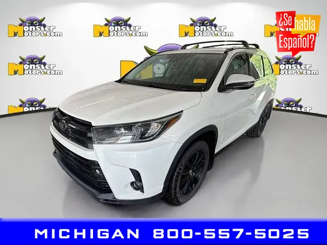 White 2019 Toyota Highlander XLE for sale in Michigan Center, MI