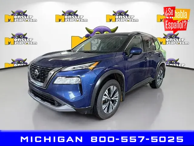 Blue 2021 Nissan Rogue SV for sale in Michigan Center, MI