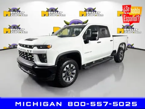 White 2022 Chevrolet Silverado 2500 HD Custom for sale in Michigan Center, MI