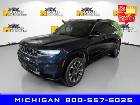 Blue 2023 Jeep Grand Cherokee L Overland for sale in Michigan Center, MI