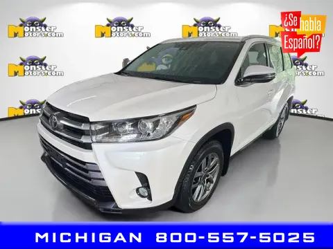 White 2019 Toyota Highlander XLE for sale in Michigan Center, MI