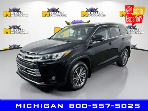 Black 2019 Toyota Highlander XLE for sale in Michigan Center, MI