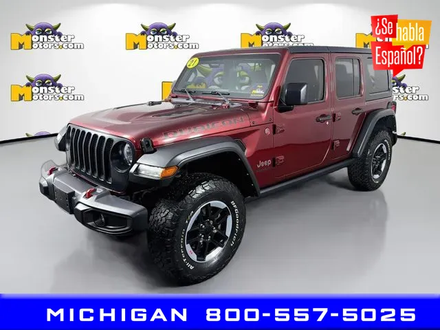 Red 2021 Jeep Wrangler Unlimited Rubicon for sale in Michigan Center, MI