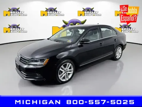 Black 2017 Volkswagen Jetta 1.8T SEL for sale in Michigan Center, MI