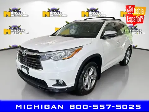 White 2015 Toyota Highlander Limited for sale in Michigan Center, MI