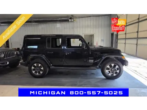 Black 2018 Jeep Wrangler Unlimited Sahara for sale in Michigan Center, MI