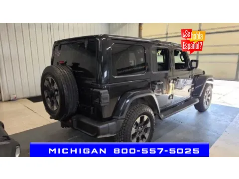 Black 2018 Jeep Wrangler Unlimited Sahara for sale in Michigan Center, MI