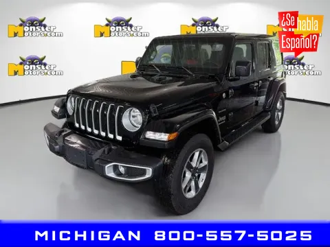 Black 2023 Jeep Wrangler Sahara for sale in Michigan Center, MI