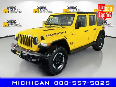 Yellow 2021 Jeep Wrangler Unlimited Rubicon for sale in Michigan Center, MI