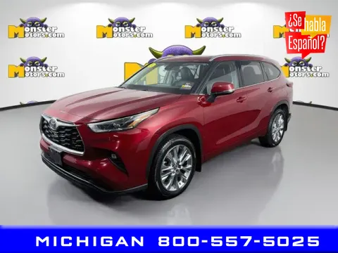 Red 2021 Toyota Highlander Limited for sale in Michigan Center, MI