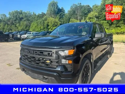 Black 2024 Chevrolet Silverado 1500 Custom for sale in Michigan Center, MI