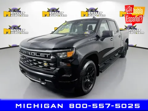 Black 2024 Chevrolet Silverado 1500 Custom for sale in Michigan Center, MI