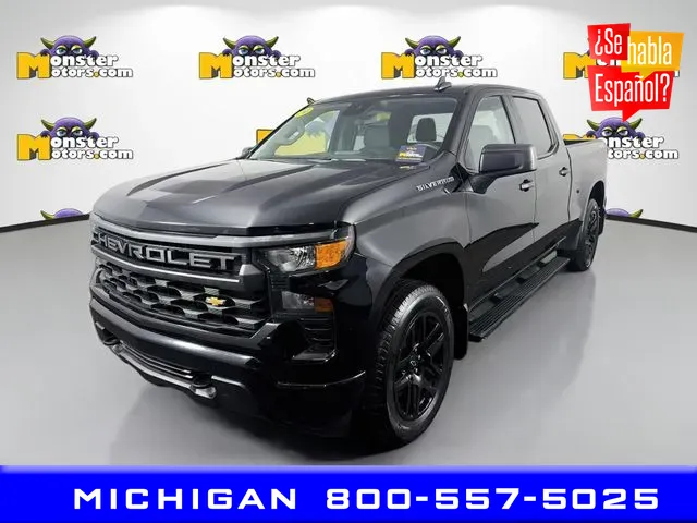 Black 2024 Chevrolet Silverado 1500 Custom for sale in Michigan Center, MI