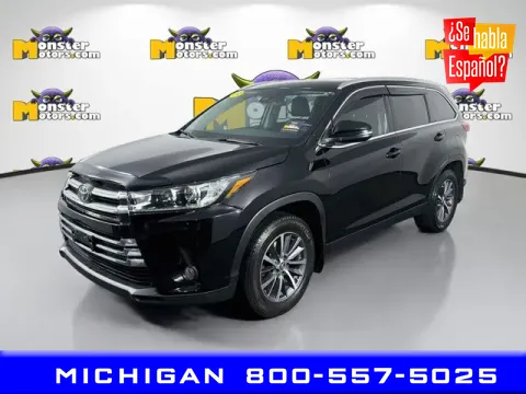Black 2019 Toyota Highlander XLE for sale in Michigan Center, MI