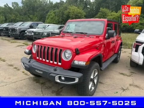 Red 2019 Jeep Wrangler Unlimited Sahara for sale in Michigan Center, MI