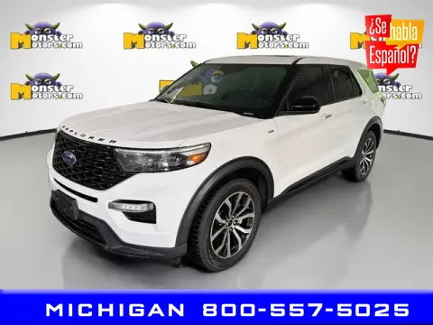White 2022 Ford Explorer ST-Line for sale in Michigan Center, MI