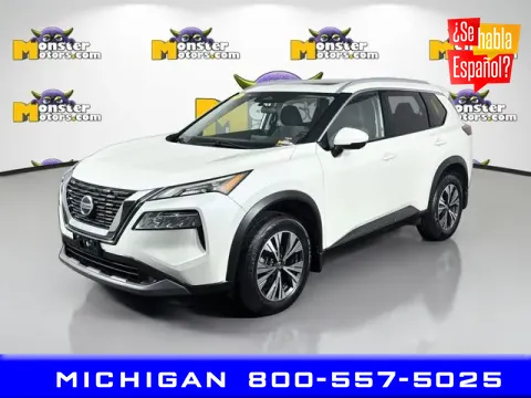 White 2021 Nissan Rogue SV for sale in Michigan Center, MI