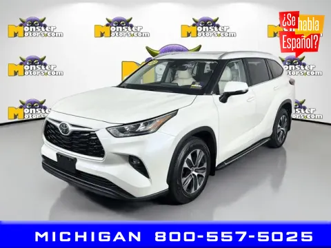 White 2020 Toyota Highlander XLE for sale in Michigan Center, MI