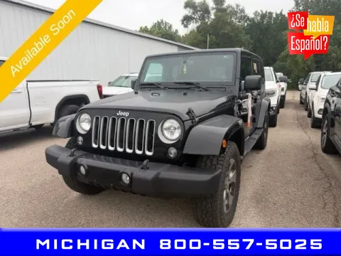 Black 2018 Jeep Wrangler JK Unlimited Sahara for sale in Michigan Center, MI