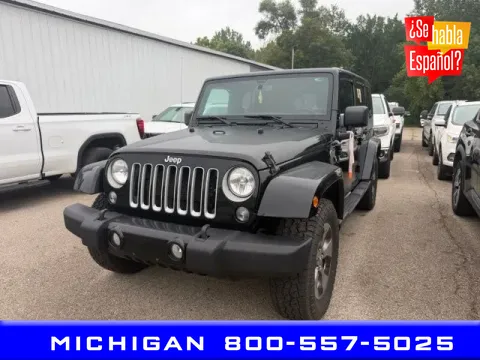 Black 2018 Jeep Wrangler JK Unlimited Sahara for sale in Michigan Center, MI