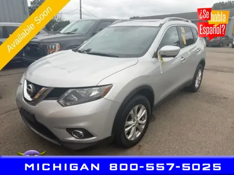 Silver 2015 Nissan Rogue SV for sale in Michigan Center, MI