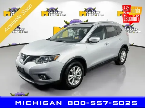 Silver 2015 Nissan Rogue SV for sale in Michigan Center, MI