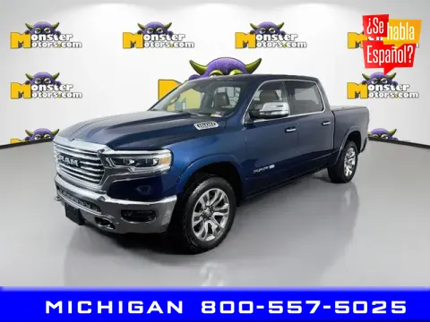 Blue 2022 Ram 1500 Laramie Longhorn for sale in Michigan Center, MI