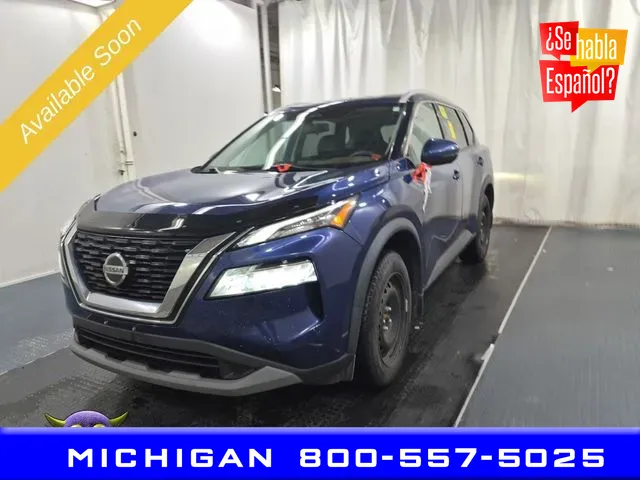 Blue 2021 Nissan Rogue SV for sale in Michigan Center, MI