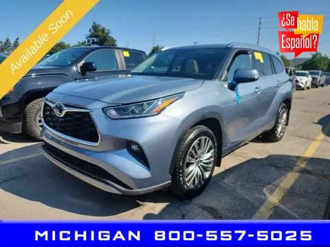 Silver 2021 Toyota Highlander Hybrid Platinum for sale in Michigan Center, MI