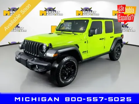 Green 2021 Jeep Wrangler Unlimited Willys for sale in Michigan Center, MI