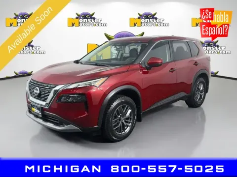 Red 2022 Nissan Rogue S for sale in Michigan Center, MI