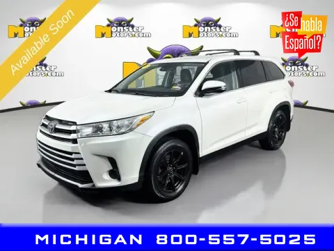 White 2019 Toyota Highlander LE for sale in Michigan Center, MI