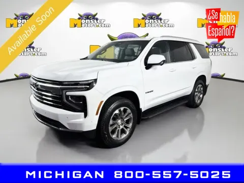White 2025 Chevrolet Tahoe LT for sale in Michigan Center, MI