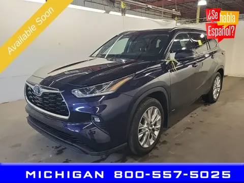 Blue 2023 Toyota Highlander Hybrid Limited for sale in Michigan Center, MI