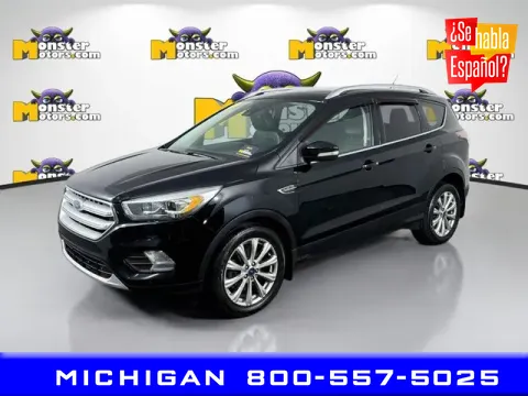 Black 2017 Ford Escape Titanium for sale in Michigan Center, MI