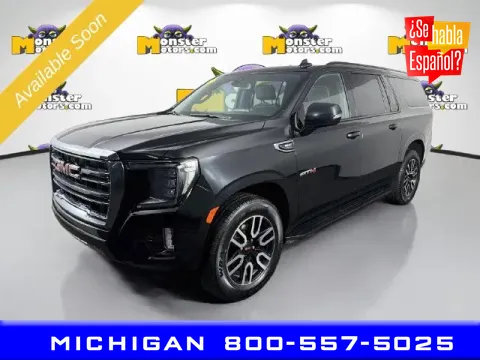 Black 2021 GMC Yukon XL AT4 for sale in Michigan Center, MI