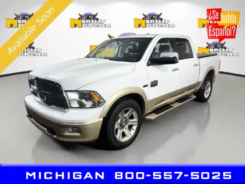 White 2012 Ram 1500 Laramie Longhorn for sale in Michigan Center, MI