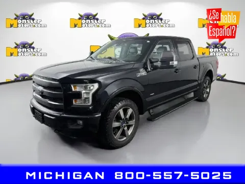 Black 2016 Ford F-150 Lariat for sale in Michigan Center, MI