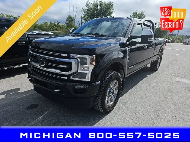Black 2021 Ford F-250SD Platinum for sale in Michigan Center, MI